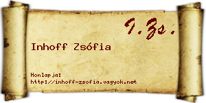 Inhoff Zsófia névjegykártya