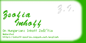 zsofia inhoff business card